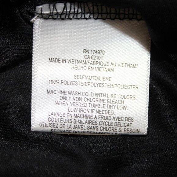 BCBG Maxazria Dress $178 Sz L Black Multi Color Floral 100% Polyester Dress - Picture 12 of 14